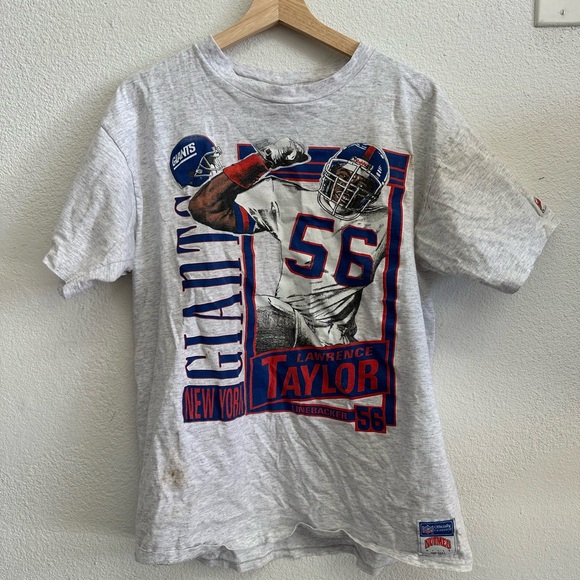 New York Giants Lawrence Taylor Gray T-Shirt